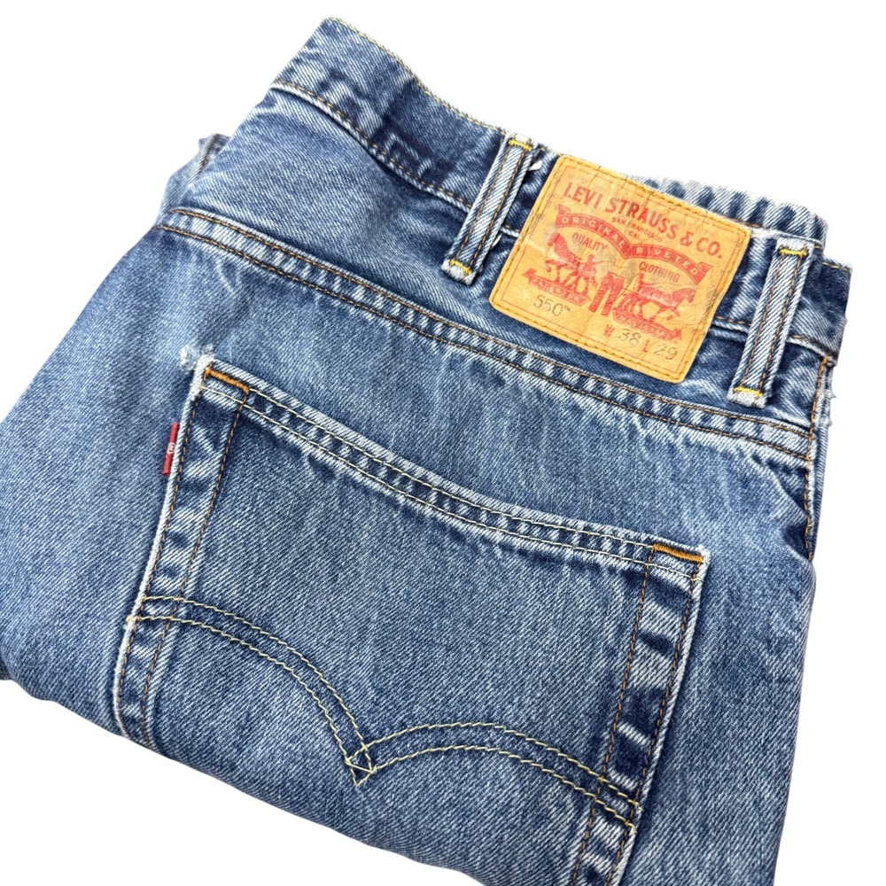 Levi's 550 Relaxed Fit Jeans Mens 38x29 Blue Medium Wash Tapered Leg Denim